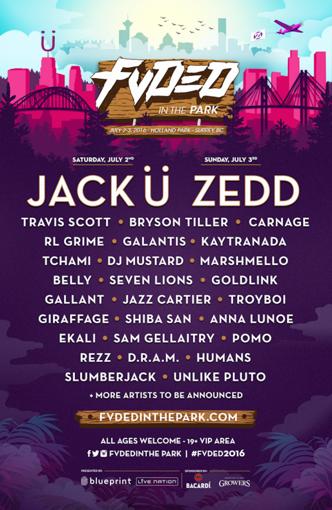 FVDED in the Park Drops Unreal Lineup ft. Jack Ü, Travis Scott, RL
