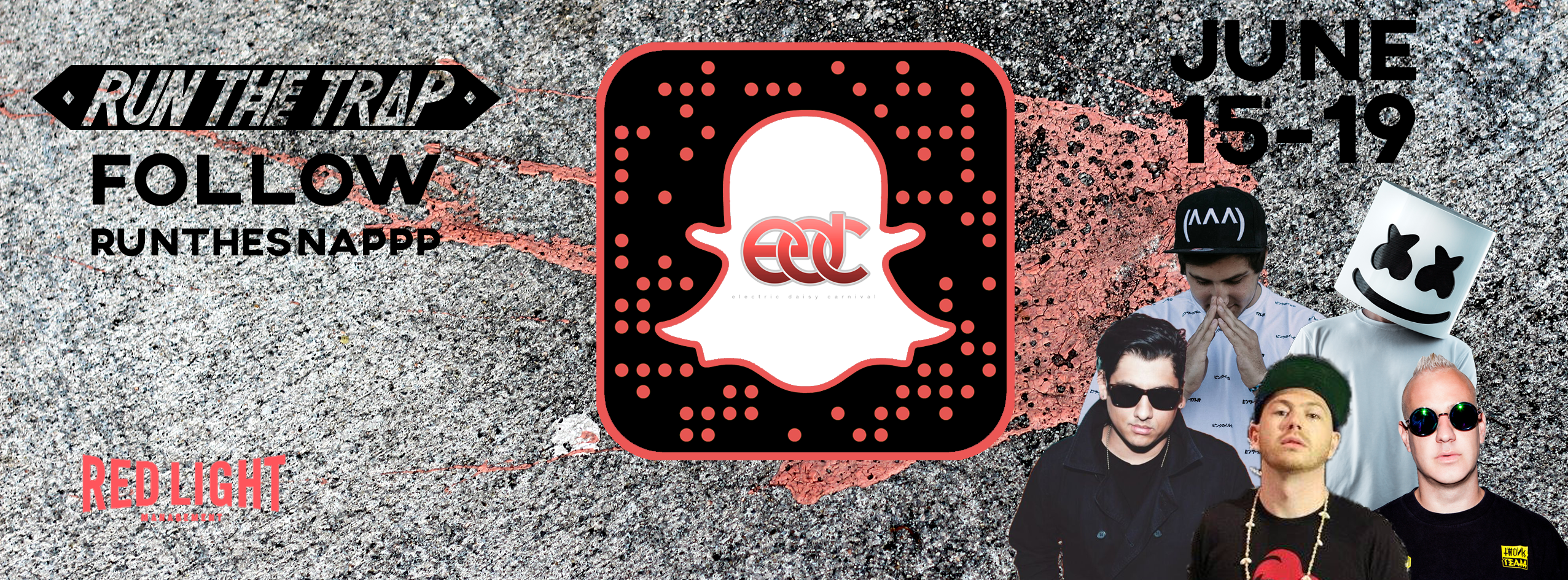 RTT Snapchat Takeover FB Cover Pic Artist Version Template Red Light