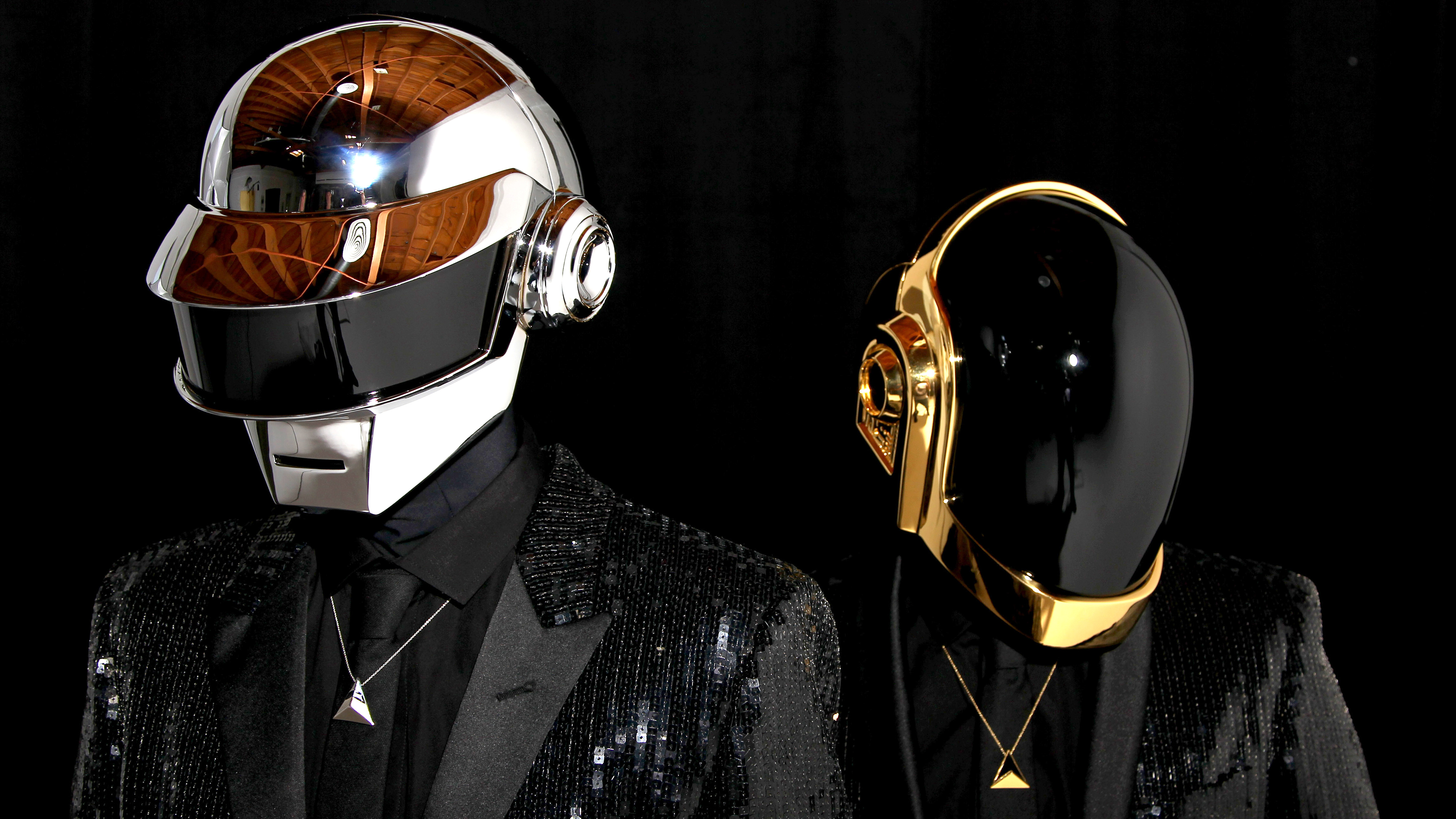 FILE - In this April 17, 2013 file photo, Thomas Bangalter, left, and Guy-Manuel de Homem-Christo, from the music group, Daft Punk, pose for a portrait in Los Angeles. Daft Punk has set another record on Spotify. The music service said Monday, May 27, 2013, that the electronic duo's new album, "Random Access Memories," had biggest number of streams in its first week in the United States. Spotify wouldn't release the number of streams, but Daft Punk beat the 8 million streams Mumford & Sons set with "Babel" last year. (Photo by Matt Sayles/Invision/AP, File)