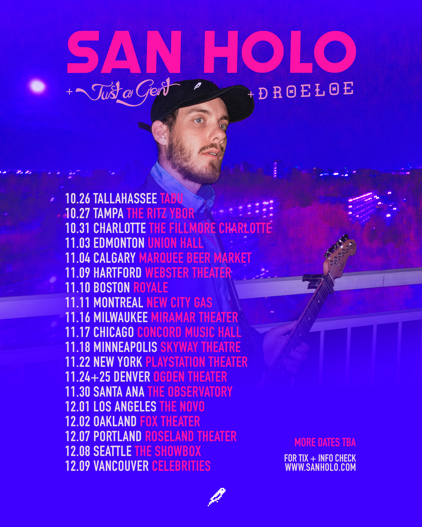 San Holo Announces New Tour With DROELOE & Just A Gent