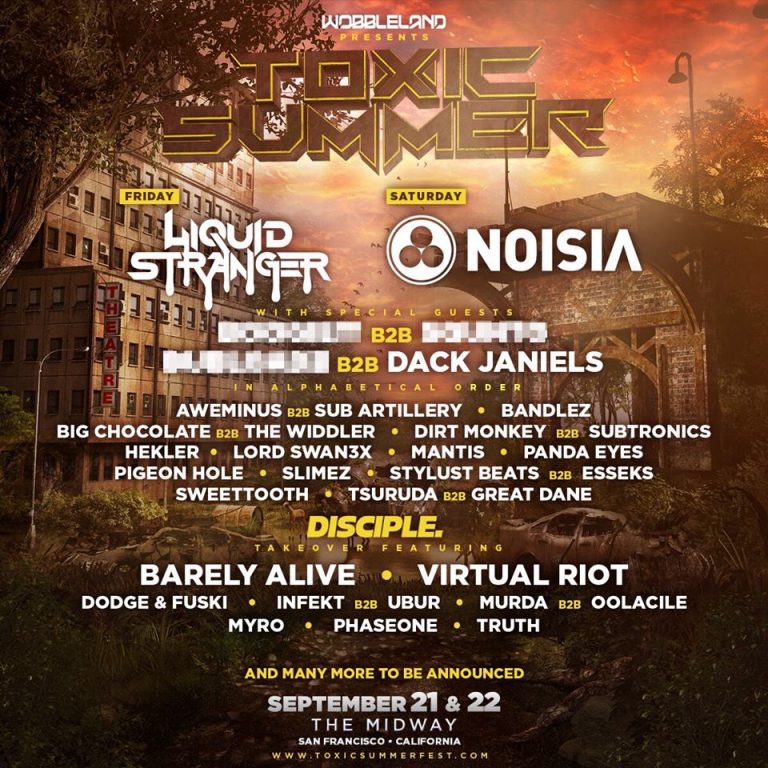 Toxic Summer Shares INTENSE Lineup With Noisia, Barely Alive & More
