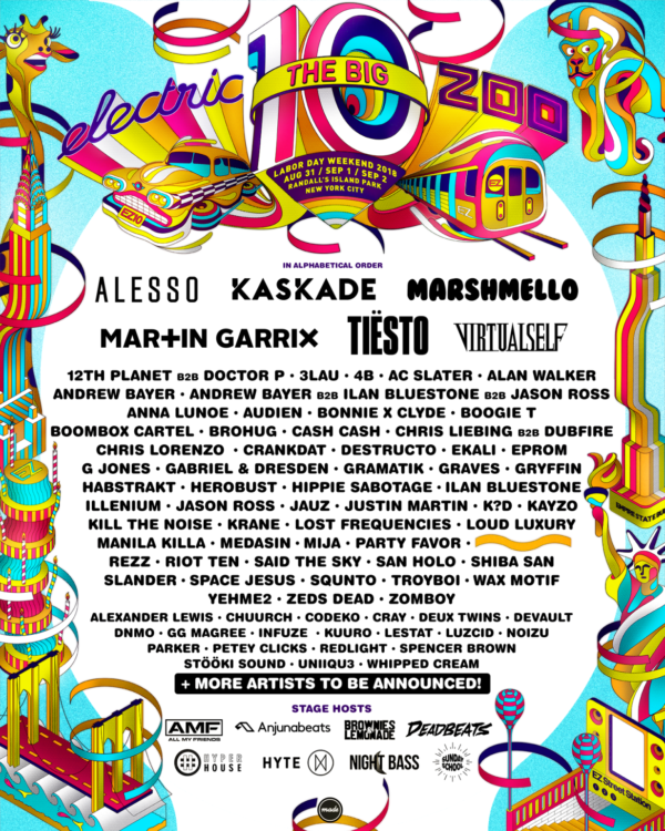 Get Ready Because Electric Zoo Just Announced Their Phase 2 Lineup