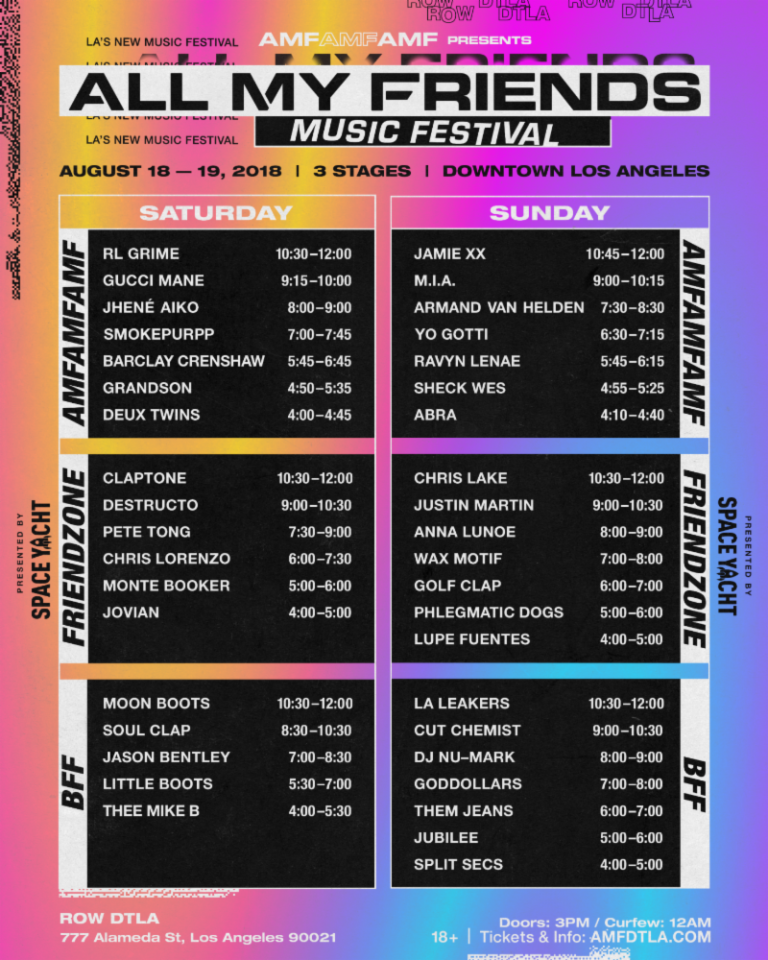 All My Friends Festival Announces Set Times For This Weekend