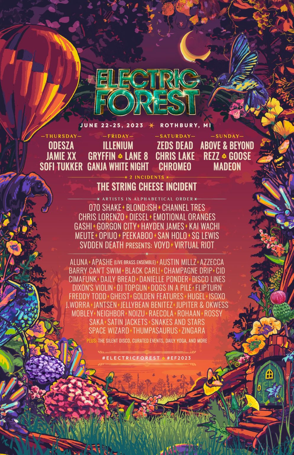Electric Forest Releases 2023 Lineup ft. Odesza, Zeds Dead, REZZ, and More